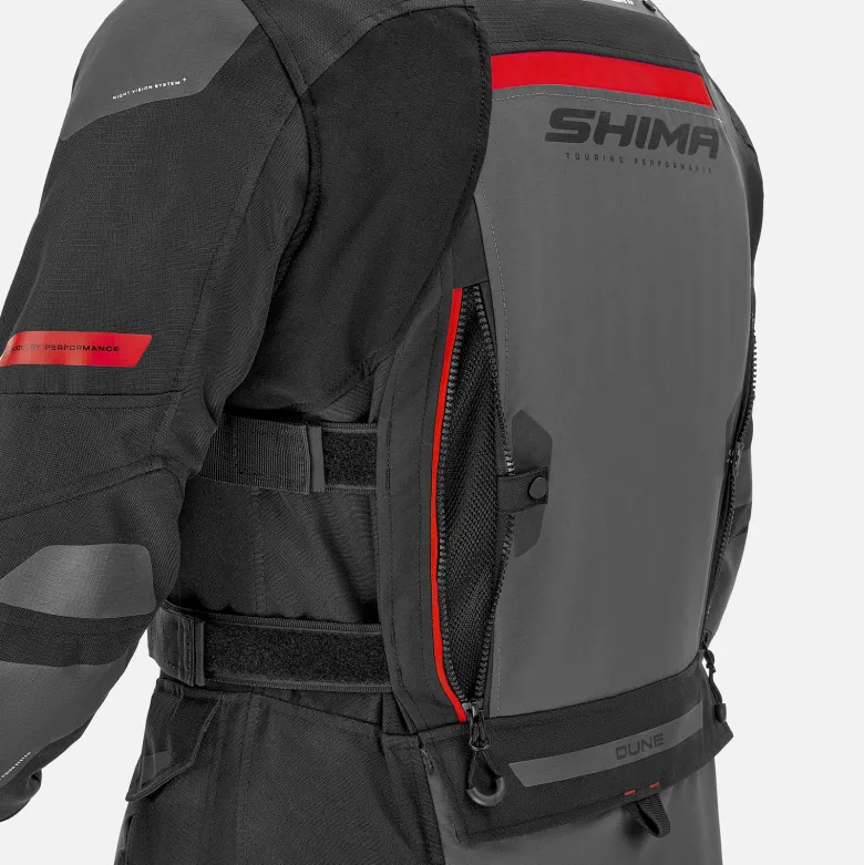 Kurtka tekstylna SHIMA DUNE RED czarny szary czerwony