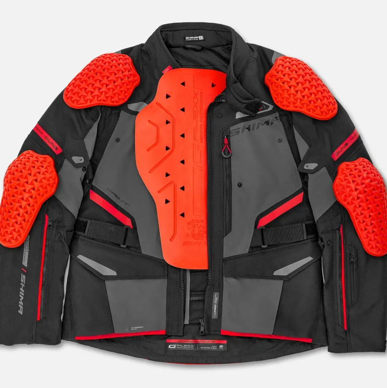 Kurtka tekstylna SHIMA DUNE RED czarny szary czerwony