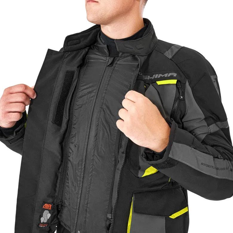 Kurtka tekstylna SHIMA HERO 2.0 MEN FLUO czarny szary żółty fluo