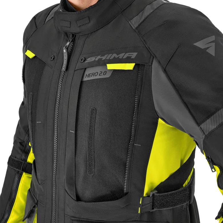 Kurtka tekstylna SHIMA HERO 2.0 MEN FLUO czarny szary żółty fluo