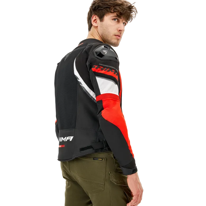 Kurtka tekstylna SHIMA MESH PRO 2.0 RED czarny czerwony biały