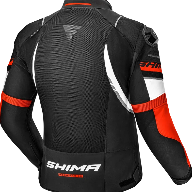 Kurtka tekstylna SHIMA MESH PRO 2.0 RED czarny czerwony biały