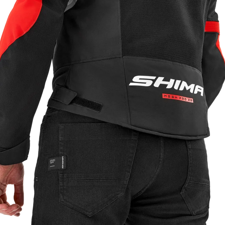 Kurtka tekstylna SHIMA MESH PRO 2.0 RED czarny czerwony biały