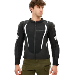 Kurtka tekstylna SHIMA MESH PRO 2.0 BLACK/WHITE czarny biały