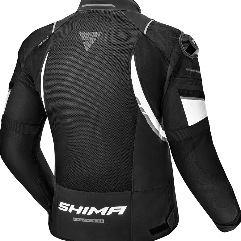 Kurtka tekstylna SHIMA MESH PRO 2.0 BLACK/WHITE czarny biały