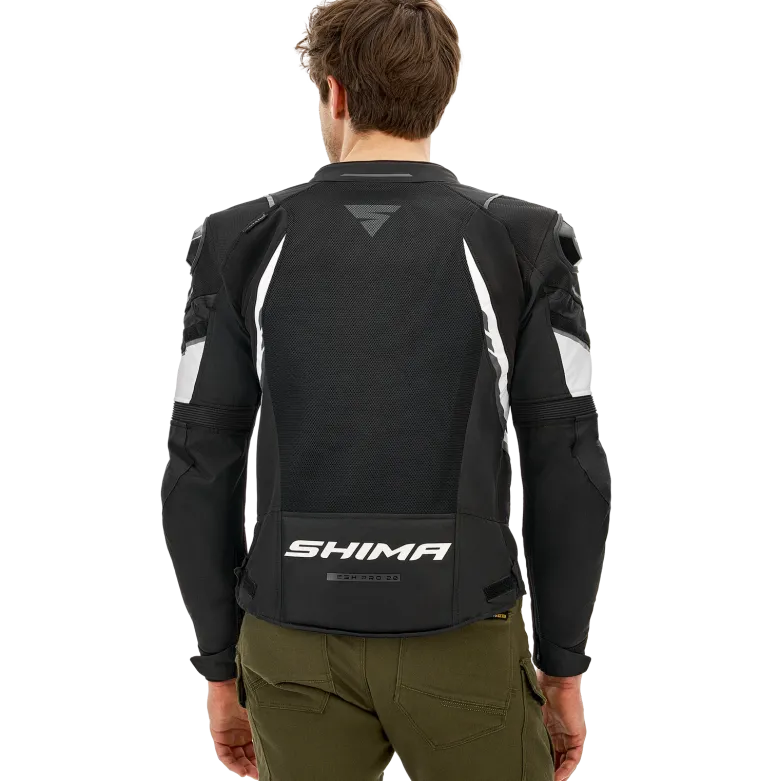 Kurtka tekstylna SHIMA MESH PRO 2.0 BLACK/WHITE czarny biały