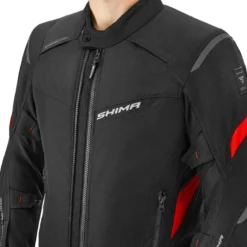 Kurtka tekstylna SHIMA RUSH 2.0 RED czarny czerwony