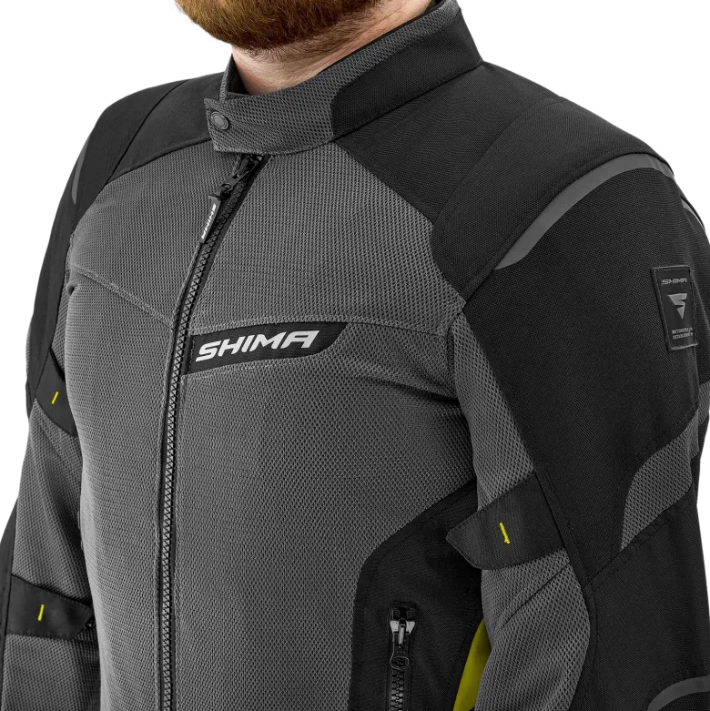 Kurtka tekstylna SHIMA RUSH 2.0 VENTED FLUO szary żółty fluo czarny