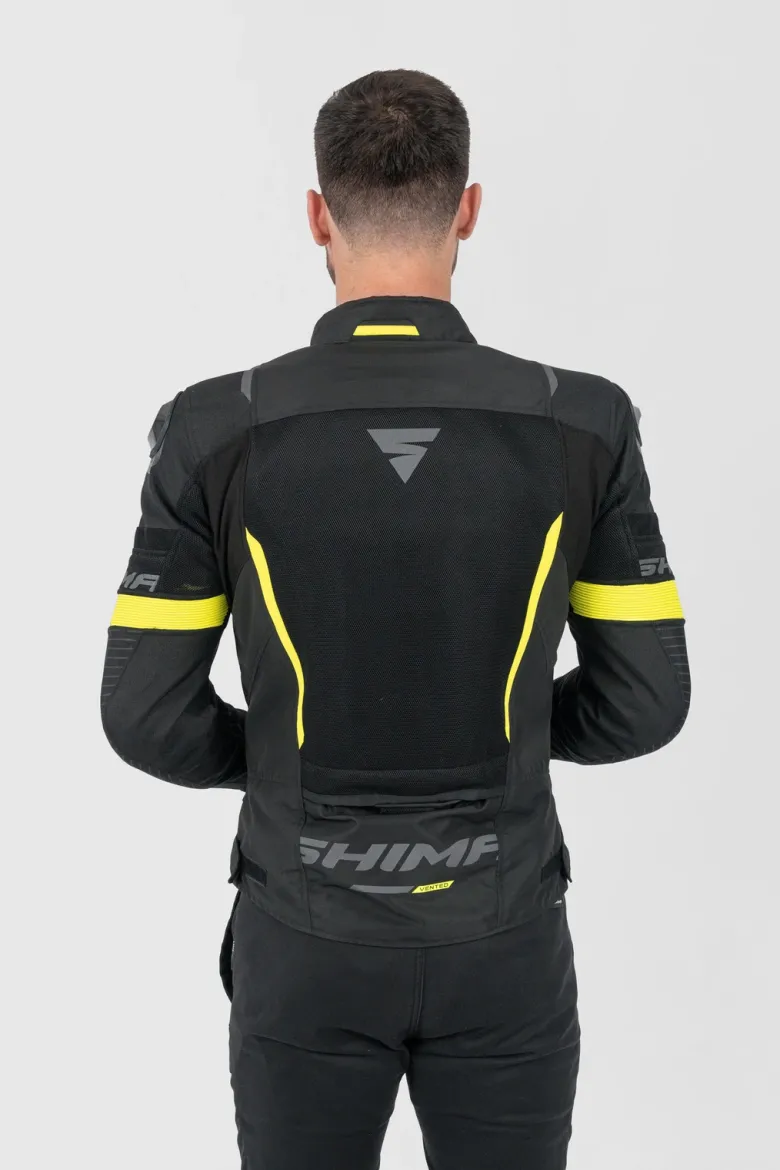 Kurtka tekstylna SHIMA SOLID 2.0 VENTED FLUO czarny żółty fluo