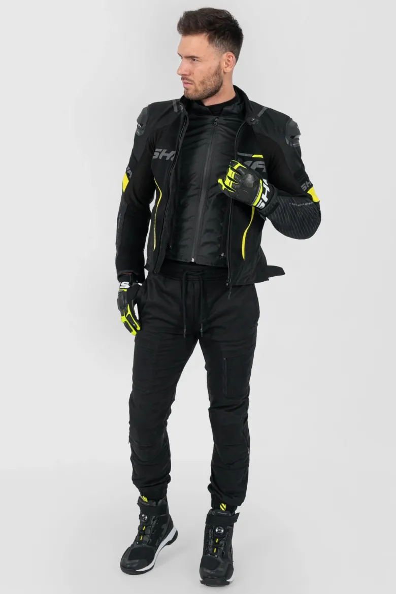Kurtka tekstylna SHIMA SOLID 2.0 VENTED FLUO czarny żółty fluo