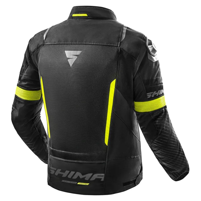 Kurtka tekstylna SHIMA SOLID 2.0 VENTED FLUO czarny żółty fluo