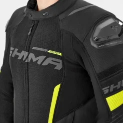 Kurtka tekstylna SHIMA SOLID 2.0 VENTED FLUO czarny żółty fluo