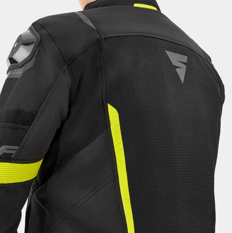 Kurtka tekstylna SHIMA SOLID 2.0 VENTED FLUO czarny żółty fluo