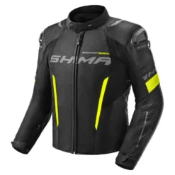 Kurtka tekstylna SHIMA SOLID 2.0 VENTED FLUO czarny żółty fluo