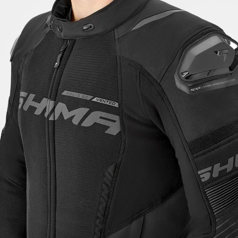 Kurtka tekstylna SHIMA SOLID 2.0 VENTED BLACK czarny