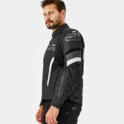 Kurtka tekstylna SHIMA SOLID 2.0 BLACK/WHITE czarny biały