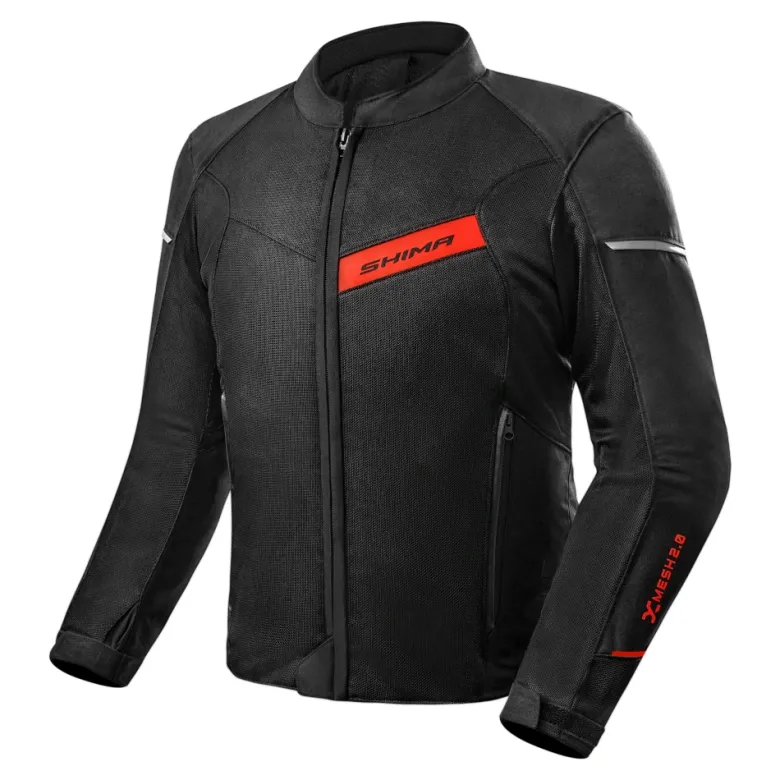 Kurtka tekstylna SHIMA X-MESH 2.0 RED czarny czerwony