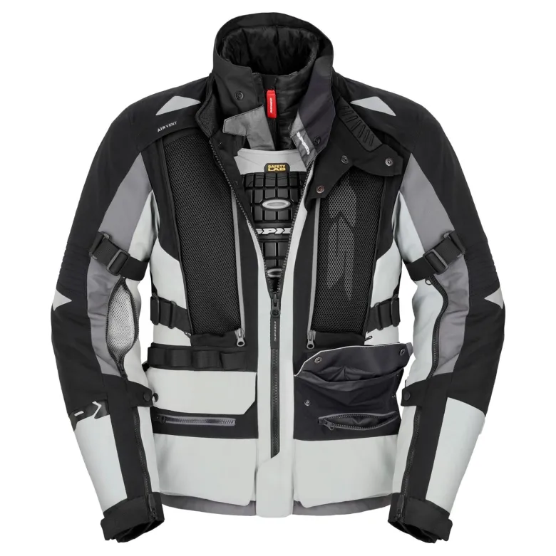 Kurtka tekstylna SPIDI ALLROAD BLACK/GREY czarny szary