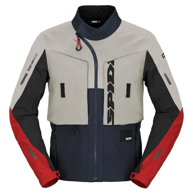 Kurtka tekstylna SPIDI FRONTIER BLUE/ICE/RED szary granatowy czerwony