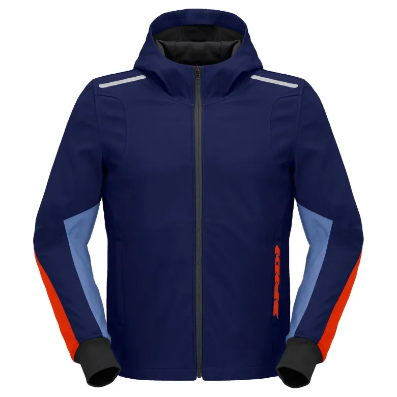 Kurtka tekstylna SPIDI HOODIE ARMOR LIGHT NAVY/RED granatowy czerwony
