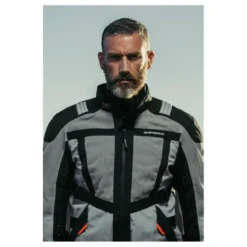 Kurtka tekstylna SPIDI NETRUNNER BLACK/GREY czarny szary czerwony