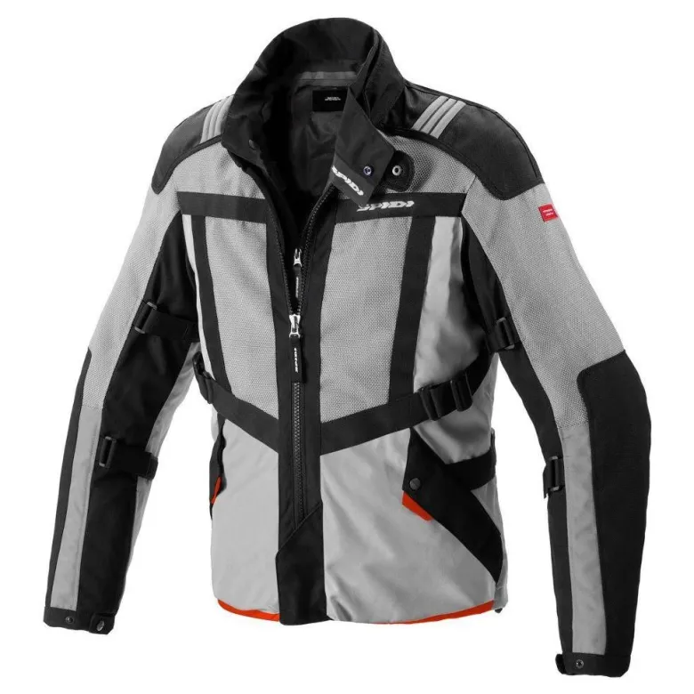 Kurtka tekstylna SPIDI NETRUNNER BLACK/GREY czarny szary czerwony