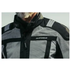 Kurtka tekstylna SPIDI NETRUNNER BLACK/GREY czarny szary czerwony