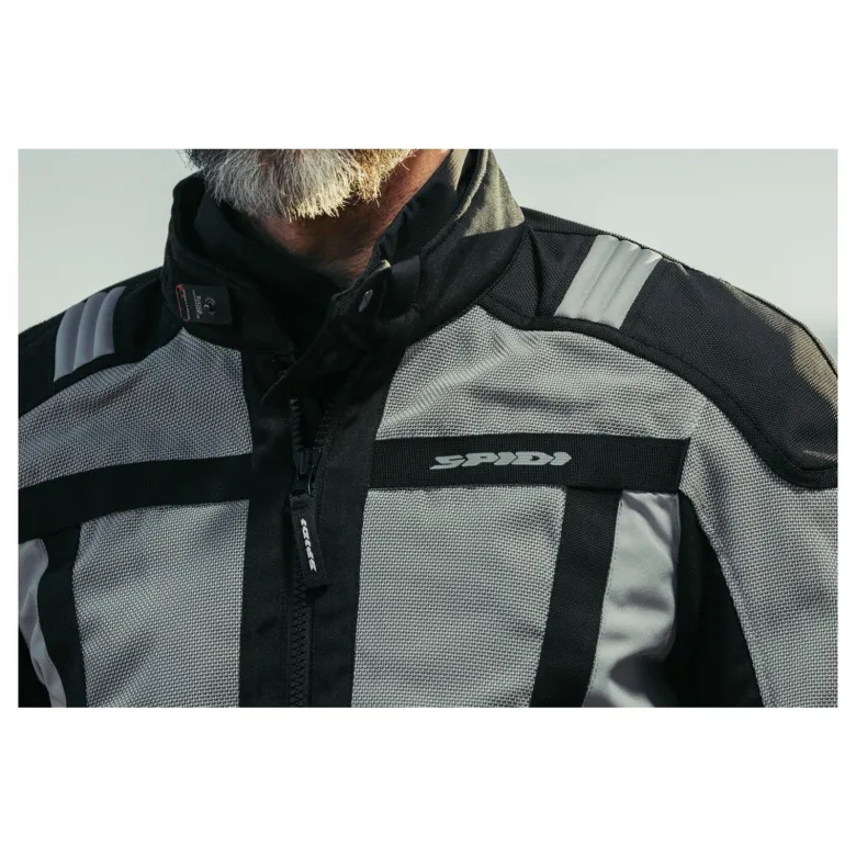 Kurtka tekstylna SPIDI NETRUNNER BLACK/GREY czarny szary czerwony