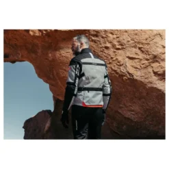 Kurtka tekstylna SPIDI NETRUNNER BLACK/GREY czarny szary czerwony