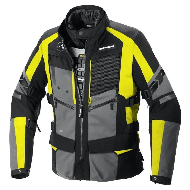 Kurtka tekstylna SPIDI 4 SEASON EVO YELLOW FLUO szary czarny żółty fluo