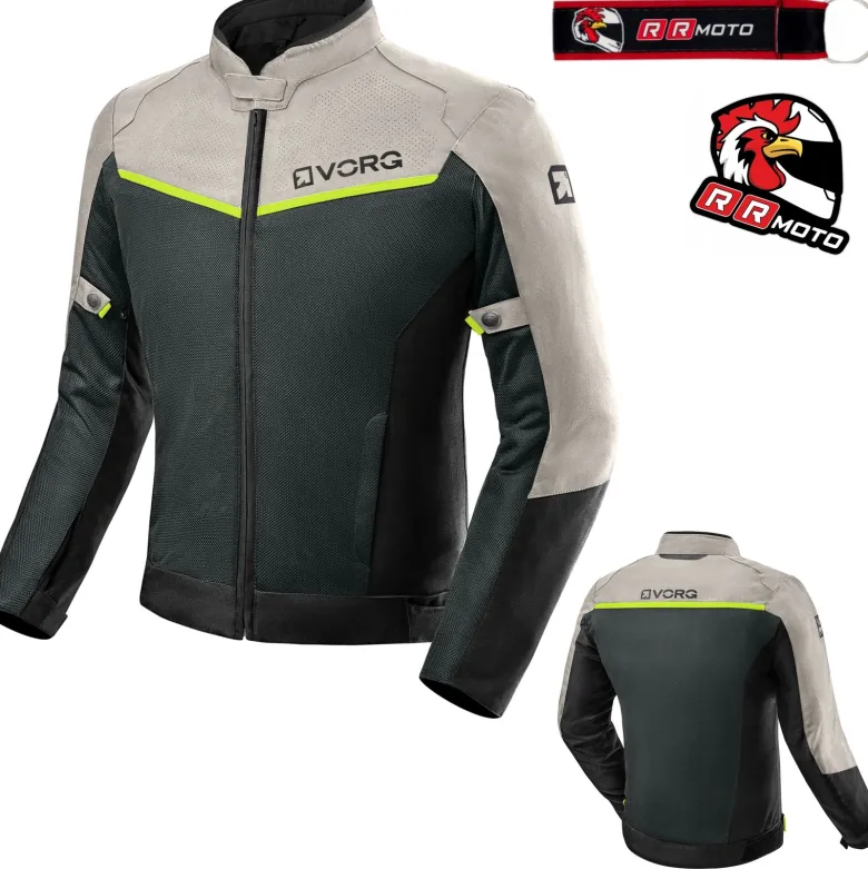 Kurtka tekstylna VORG NANO GREY szary czarny żółty fluo