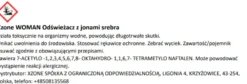 Odświeżacz z jonami srebra XZONE WOMAN 100ml