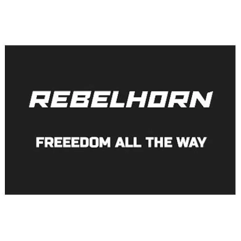 Odznaka na rzep REBELHORN FREEDOM ALL THE WAY BLACK czarny