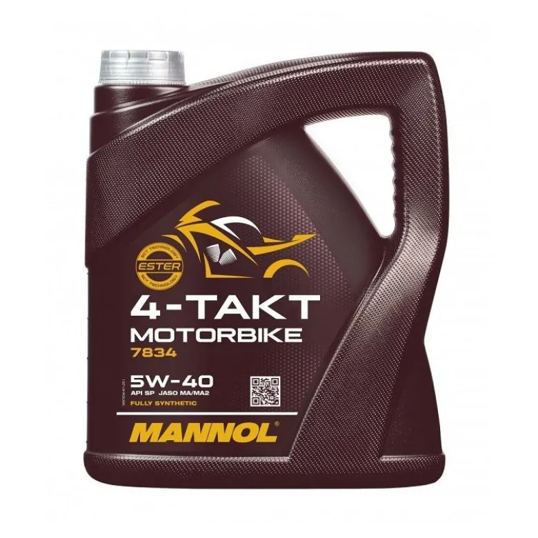 Olej 4T MANNOL 4-TAKT MOTORBIKE 5W40 4L brązowy żółty