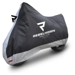Pokrowiec na motocykl REBELHORN COVER II BLACK/SILVER czarny srebrny szary