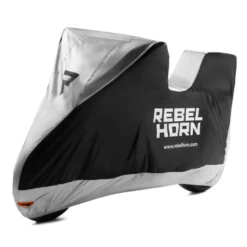 Pokrowiec na motocykl REBELHORN SHELTER TOP CASE BLACK/SILVER czarny srebrny szary