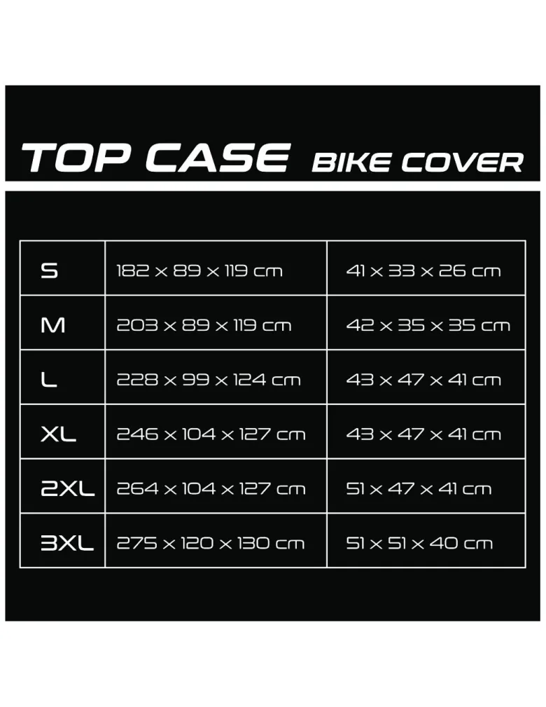 Pokrowiec na motocykl SECA TOP CASE BLACK czarny