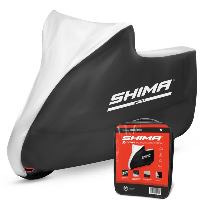 Pokrowiec na motocykl SHIMA X-COVER SOLO BLACK czarny srebrny