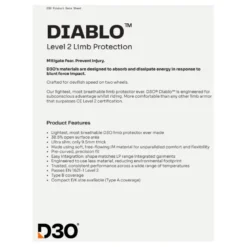 Protektor wymienny łokci RICHA D3O DIABLO LEVEL 2 pomarańczowy