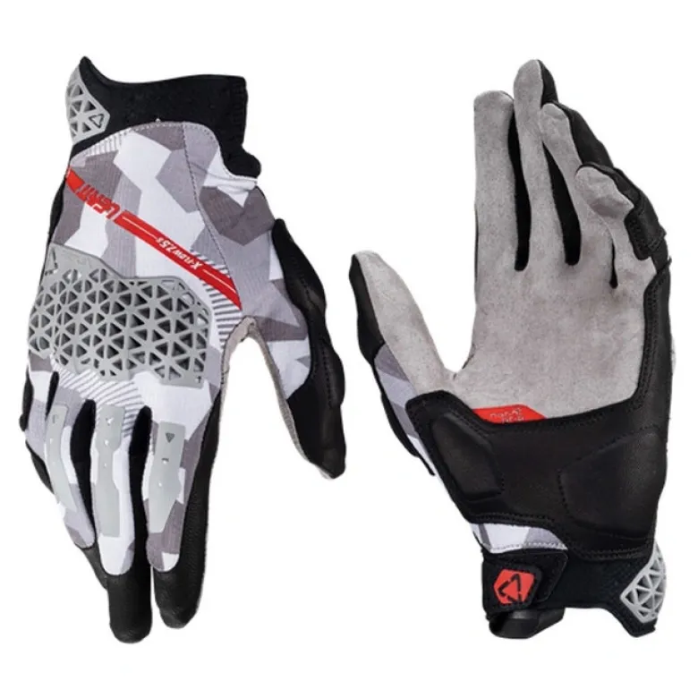 Rękawice cross LEATT ADV X-FLOW 7.5 SHORT STEEL szary czarny