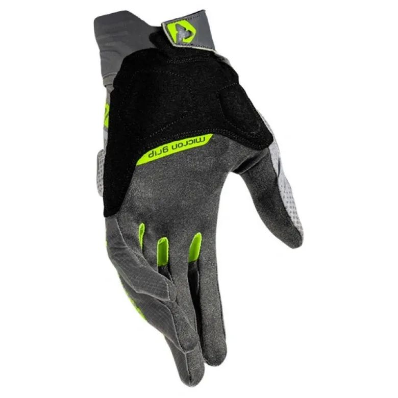 Rękawice cross LEATT ADV X-FLOW 5.5 SHORT HI-VIZ szary żółty fluo