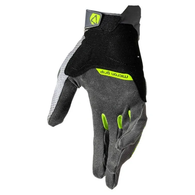 Rękawice cross LEATT ADV X-FLOW 5.5 SHORT HI-VIZ szary żółty fluo