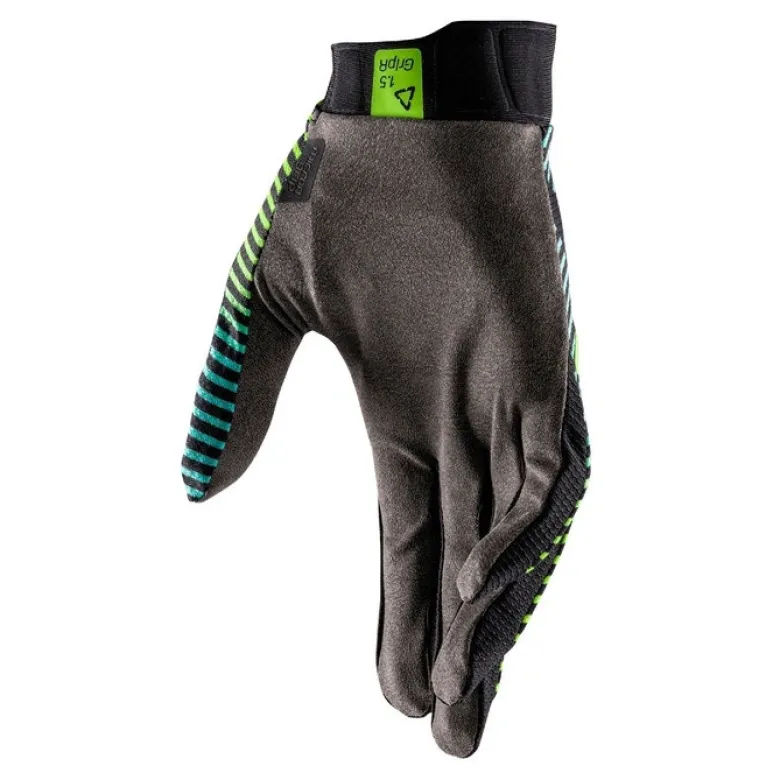 Rękawice cross LEATT MOTO 1.5 GRIPR STORM TEAL biały czarny żółty fluo