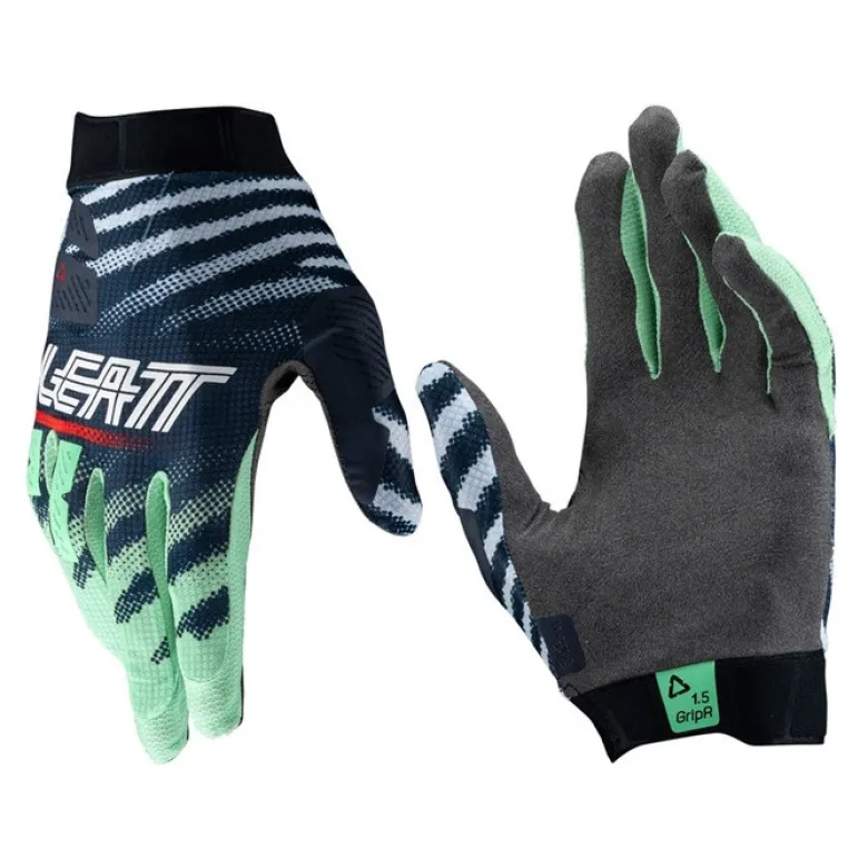 Rękawice cross LEATT MOTO 1.5 GRIPR MATCHA zielony niebieski