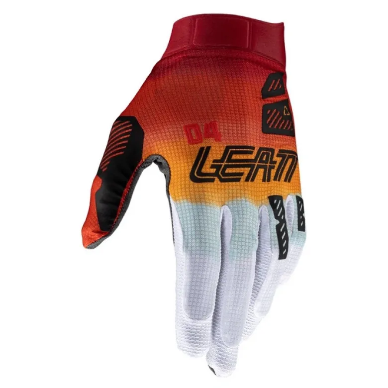 Rękawice cross LEATT MOTO 1.5 GRIPR GLAMIS biały czerwony pomarańczowy