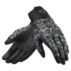 Rękawice miejskie damskie REVIT SPECTRUM LADY LEOPARD/DARK GREY czarny szary moro
