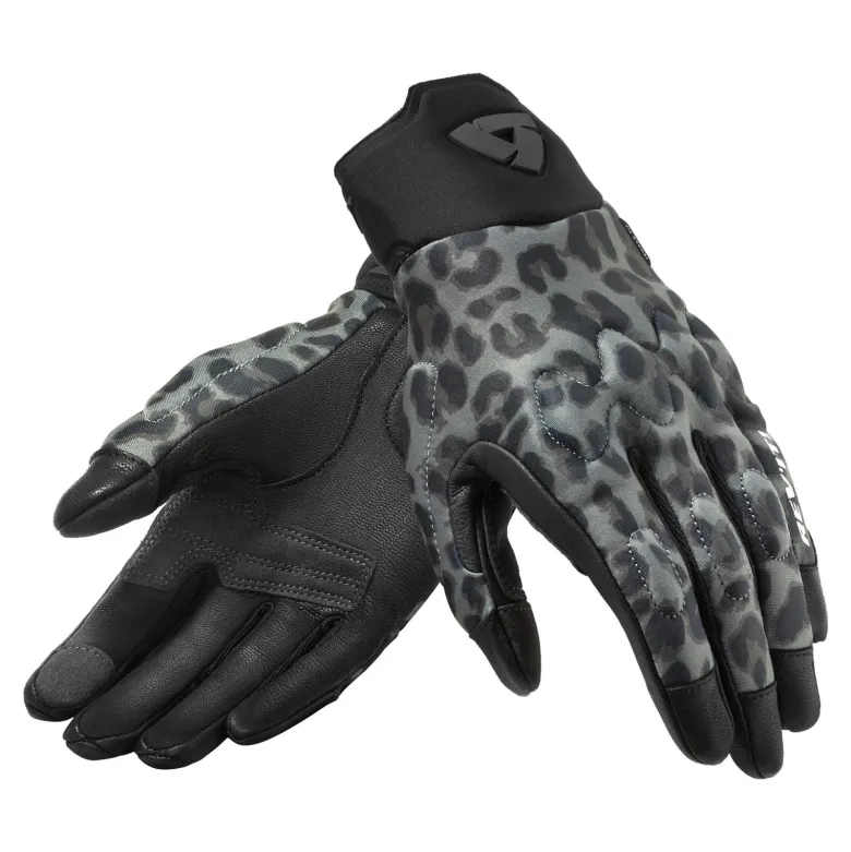 Rękawice miejskie damskie REVIT SPECTRUM LADY LEOPARD/DARK GREY czarny szary moro