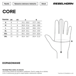 Rękawice miejskie REBELHORN CORE BLACK/GREY/FLUO YELLOW czarny szary żółty fluo