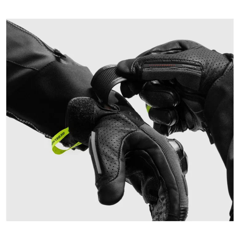 Rękawice miejskie REBELHORN DEFENDER BLACK/GREY/FLUO YELLOW czarny szary żółty fluo