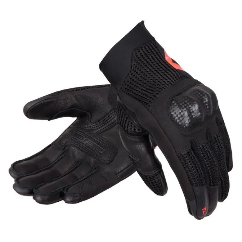 Rękawice miejskie REBELHORN GAP III BLACK/FLUO RED czarny czerwony fluo